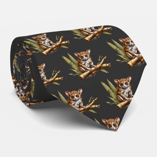 Brauner Mäuse besessen Krawatte (Gerollt)