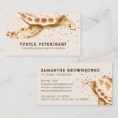 Brauner Meeresschildkröte Caretta Visitenkarte (Vorne/Hinten)