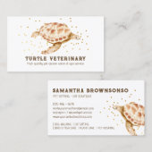 Brauner Meeresschildkröte Caretta Visitenkarte (Vorne/Hinten)