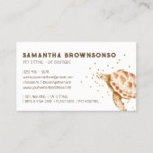 Brauner Meeresschildkröte Caretta Visitenkarte (Rückseite)