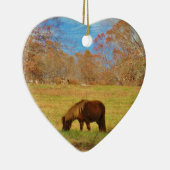 Brauner Miniaturpony Keramik Ornament (Rechts)