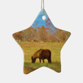 Brauner Miniaturpony Keramikornament (Rechts)