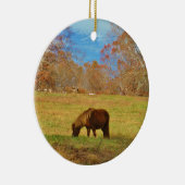 Brauner Miniaturpony Keramikornament (Rechts)