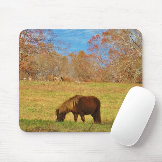 Brauner Miniaturpony Mousepad (Mit Mouse)