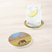 Brauner Miniaturpony Untersetzer (Seite)