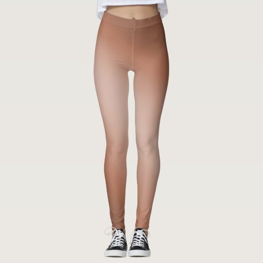 Brauner Mondlicht-Ombre-Effekt Leggings (Vorderseite)