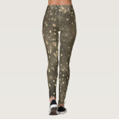 Brauner Nachthimmel Himmelsgoldenstern Leggings (Rückseite)