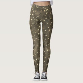 Brauner Nachthimmel Himmelsgoldenstern Leggings