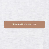 Brauner Name Eisen auf Coolen Bekleidungsetiketten Etiketten (Design 1)