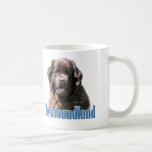 (Brauner) Name Neufundlands Kaffeetasse