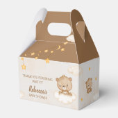 Brauner Niedlicher Bär, den wir frühzeitig abwarte Geschenkschachtel (Rückseite)