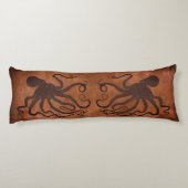 Brauner Oktopus auf Schokolade - Kissen (Rückseite)