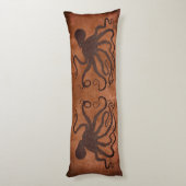 Brauner Oktopus auf Schokolade - Kissen (Rückseite (Vertikal))