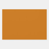 Brauner Orange (Vollfarbe)  Geschenkpapier Set (Vorderseite 2)
