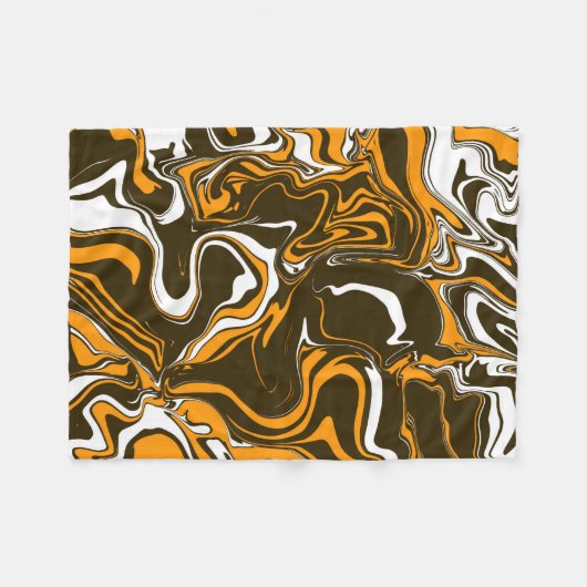 Brauner, orangefarbener und weißer Fall Fleecedecke (Vorderseite (Horizontal))