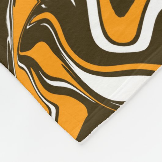 Brauner, orangefarbener und weißer Fall Fleecedecke (Ecke)