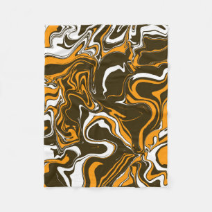 Brauner, orangefarbener und weißer Fall Fleecedecke