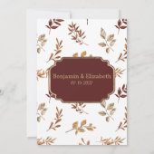 Brauner Orangenfall rustikale UAWG Einladung (Rückseite)