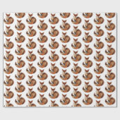 Brauner Orangenfuchs Geschenkpapier (Flach)