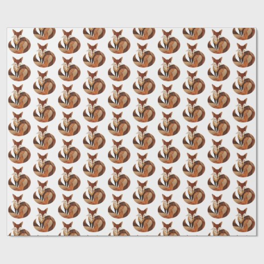 Brauner Orangenfuchs Geschenkpapier (Flach)