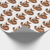 Brauner Orangenfuchs Geschenkpapier (Ecke)