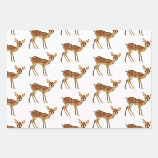 Brauner Orangenfuchs und -hirsch Geschenkpapier Set (Vorderseite 3)