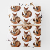 Brauner Orangenfuchs und -hirsch Geschenkpapier Set (Beispiel)