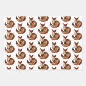 Brauner Orangenfuchs und -hirsch Geschenkpapier Set (Vorderseite)
