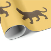 Brauner Panther Gold Geschenkpapier (Rolleneckpunkt)