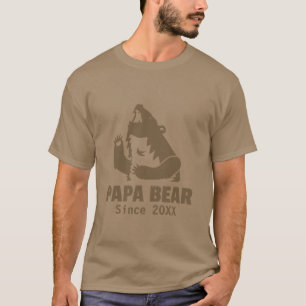 Brauner Papa Bär seit dem Jahr der Vaterschaft für T-Shirt