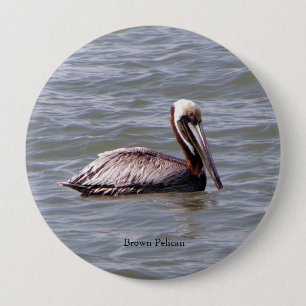 Brauner Pelikan Button