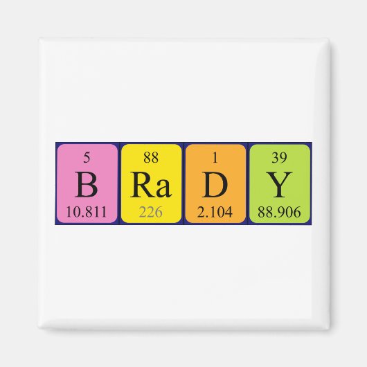 Brauner Periodenmagnet Magnet (Vorne)