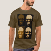 Brauner Pop Art Retro Stilvolle Möblierung T-Shirt (Vorderseite)