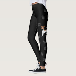 Brauner rauhaariger Parson Russell Terrier & Pfote Leggings