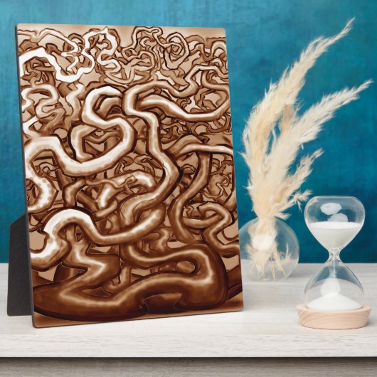 Brauner Reben Fotoplatte (Seite)