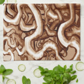 Brauner Reben Küchentuch (Gefaltet)