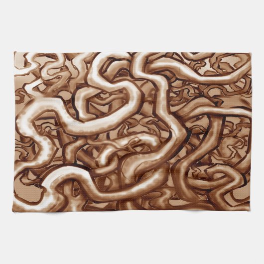 Brauner Reben Küchentuch (Horizontal)