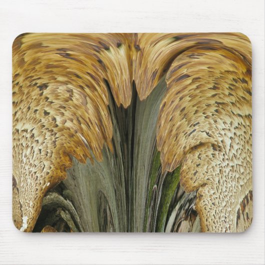 Brauner Regenschirm Fungus Abstrakt Mousepad (Vorne)