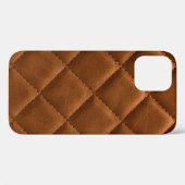 Brauner Rhombus Leder Hintergrund Case-Mate iPhone Hülle (Rückseite (Horizontal))