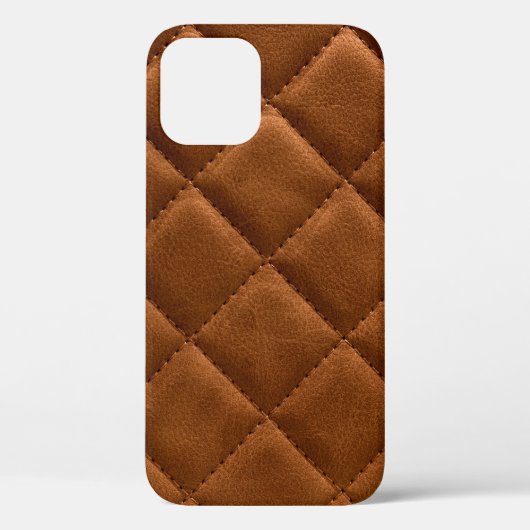 Brauner Rhombus Leder Hintergrund Case-Mate iPhone Hülle (Rückseite)