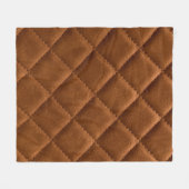 Brauner Rhombus Leder Hintergrund Fleecedecke (Vorderseite (Horizontal))