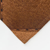 Brauner Rhombus Leder Hintergrund Fleecedecke (Ecke)