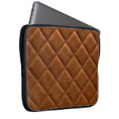 Brauner Rhombus Leder Hintergrund Laptopschutzhülle (Vorne Rechts)