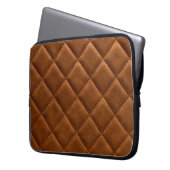Brauner Rhombus Leder Hintergrund Laptopschutzhülle (Vorderseite Links)