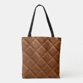 Brauner Rhombus Leder Hintergrund Tasche (Rückseite)