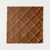 Brauner Rhombus Leder Hintergrund Wandteppich (Vorderseite (Horizontal))