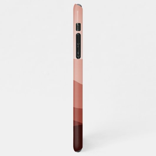 Brauner Rot Pinach Orange Abstrakte Kunst iPhone Hülle (Linke Seite)