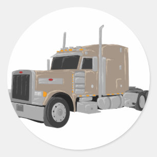 Bräuner Runder Aufkleber