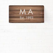 Brauner rustikaler Boho Anbringen des Namensbuchst Banner (InSitu)