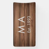 Brauner rustikaler Boho Anbringen des Namensbuchst Banner (Vertikal)